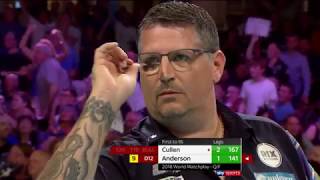 NINEDARTER Gary Anderson vs Joe Cullen  2018 BetVictor World Matchplay [upl. by Rudy]