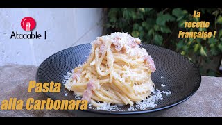 Spaghetti alla Carbonara La recette Française [upl. by Knudson731]