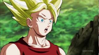 Goku vs Caulifla amp Kale  Goku turn Super Saiyan 3 English Dub [upl. by Claudine]