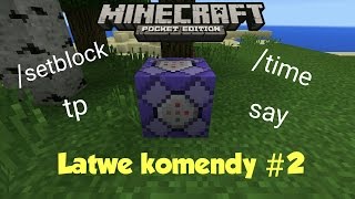 5 Łatwych komend do Command Blocka w Minecraft PE 2 [upl. by Ahsinahs828]