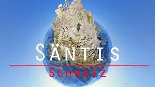 Säntis und Himmelsleiter Wandern und klettern mit epischen Panorama Schweiz Swiss [upl. by Ylagam]