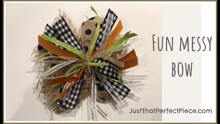 Easy and Fun Messy Bow DIY [upl. by Gower]