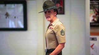 US Marine Drill Instructors Meet New Recruits [upl. by Innob703]