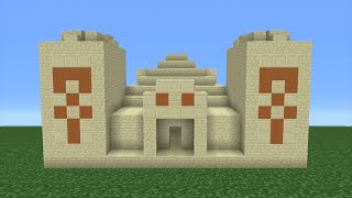 Minecraft Tutorial How To Make A Desert Temple Including Interior [upl. by Denoting]