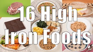 16 High Iron Foods 700 Calorie Meals DiTuro Productions [upl. by Kneeland258]