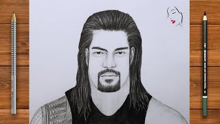 How to Draw a Sketch of WWE Roman Reigns step by step  WWE Drawing  Roman Reigens  Crazy Sketcher [upl. by Kantor]