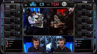 Cloud 9 vs TSM  2014 NA LCS Spring split Season 4 W1D1  C9 vs TSM G1 [upl. by Victoir]