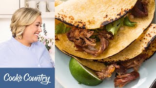 How to Make Pork Carnitas and Crunchy Shrimp Tacos [upl. by Cheslie953]