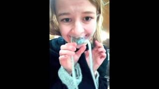 Girl eats whole live octopus [upl. by Boylan]