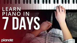 7 Days To Learning Piano Beginner Lesson [upl. by Atteval]