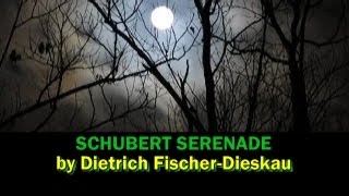 Schubert Serenade  FischerDieskau with lyrics amp English translation subtitles [upl. by Kamin]