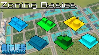 Basic Zoning Tutorial  Cities Skylines  Ep 16 [upl. by Teresina]