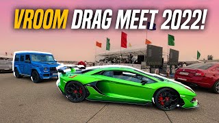 LAMBORGHINI AVENTADOR SVJ STEALS THE SHOW AT VROOM DRAG MEET 2022 [upl. by Georas]