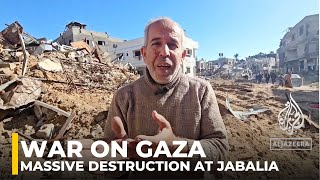 ‘Massive destruction’ after Israeli attacks in Jabalia [upl. by Gina]