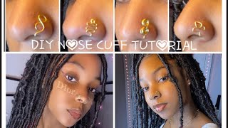 DIY NOSE CUFF TUTORIAL  FAKE NOSE RING [upl. by Hcone536]