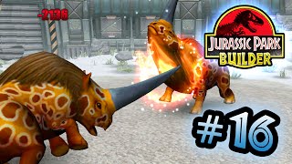 Jurassic Park Builder GLACIER Tournament Part 16 Rhino Rumble HD [upl. by Alleber]