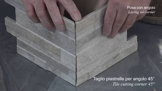 Posa rivestimenti decorativi gres porcellanato 16x40  Tutorial [upl. by Nnaeirelav60]