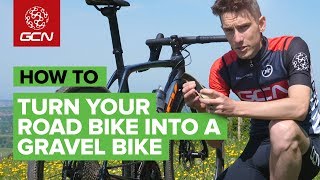 Turn Your Road Bike Into A Gravel Bike  GCN How To [upl. by Assedo714]