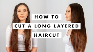 How to Cut Hair Long layered haircut tutorial  MIG Training [upl. by Hayse]