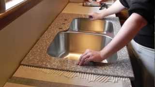 Lazy Granite Kitchen Countertop Installation Video [upl. by Phira1]