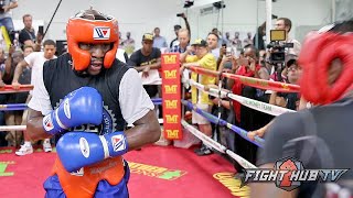 FLOYD MAYWEATHER SPARRING  SCHOOLS SPARRING PARTNERS PREPARING FOR NEXT FIGHT FULL VIDEO [upl. by Reinaldos]