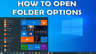 How to Open Folder Options in Windows 10 [upl. by Yttak295]