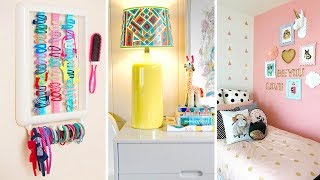 DIY ROOM DECOR MAKEOVER 20 Cool DIY Crafts Ideas for Teenagers [upl. by Lumpkin]