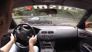 Nissan 200sx S14a  S13 Touge Tandem Drift [upl. by Nnek]