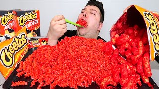 FLAMIN HOT CHEETOS MAC N CHEESE • Mukbang amp Recipe [upl. by Olshausen]