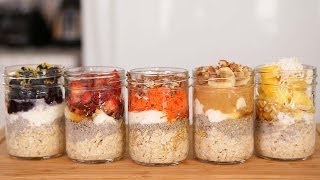 Overnight Oatmeal  5 Delicious Ways [upl. by Cichocki]