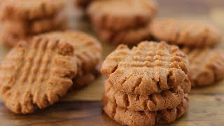 3Ingredient Peanut Butter Cookies Recipe [upl. by Aehcsrop]