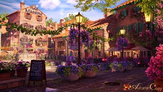 COZY ITALIAN VILLAGE AMBIENCE Relaxing Nature Sounds Fountain Sounds Horse Cabs Bell Sounds [upl. by Leribag]