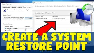 How to Create a System Restore Point in Windows 10 [upl. by Amlas]