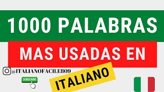 1000 palabras mas usadas en italiano parte 1 [upl. by Jacintha710]