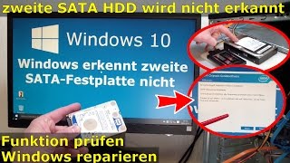 Windows 10  zweite Festplatte nicht erkannt  fehlt  FIX [upl. by Sofie231]