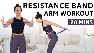 Resistance Band Arm Workout  Triceps Biceps Shoulders [upl. by Casaleggio]