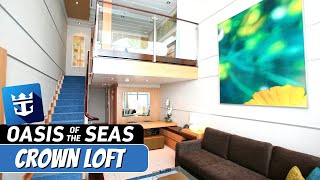 Oasis of the Seas  Crown Loft Suite Tour amp Review 4K  Royal Caribbean Cruise [upl. by Alton169]