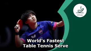 Worlds Fastest Table Tennis Serve [upl. by Zephaniah291]