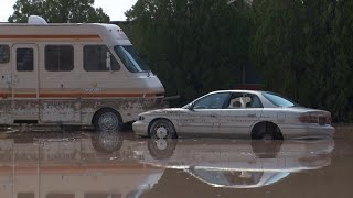 Homes businesses flooded in Utah town [upl. by Machos591]