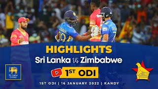 1st ODI Highlights  Sri Lanka vs Zimbabwe 2022 [upl. by Cardwell]