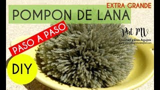 Como hacer POMPON DE LANA GRANDE paso a paso  Tutorial 😎 DIY [upl. by Jamill]