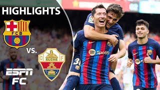 FC Barcelona vs Elche  LaLiga Highlights  ESPN FC [upl. by Anyzratak]