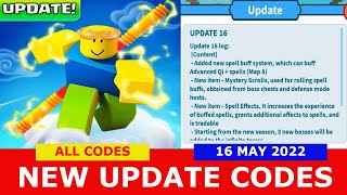 ALL CODES WORK UPDATE 16 NEW CODES Weapon Fighting Simulator ROBLOX  16 May 2022 [upl. by Lilybelle]