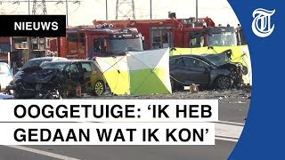 Dodelijk ongeval op A2 ‘Vlammen kwamen uit de auto’ [upl. by Lach]