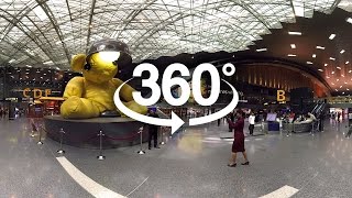 360 Tour of Dohas Hamad International Airport  Qatar Airways [upl. by Llednil]