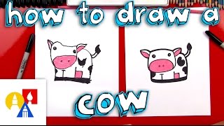 How To Draw A Cartoon Cow [upl. by Remled]