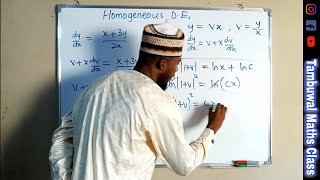 How To Solve First Order Homogeneous Differential Equation [upl. by Gnod924]