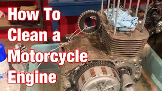 Tips To Clean A Vintage Motorcycle Engine [upl. by Hanni]