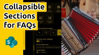 Use SharePoint Collapsible Sections  Accordian Sections for FAQs [upl. by Farrar]