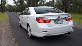 2015 Toyota Aurion 0100kmh amp engine sound [upl. by Esinrahs]